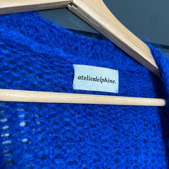 ATELIER DELPHINE CORA CARDIGAN ROYAL BLUE MEDIUM - Picture 3 of 4